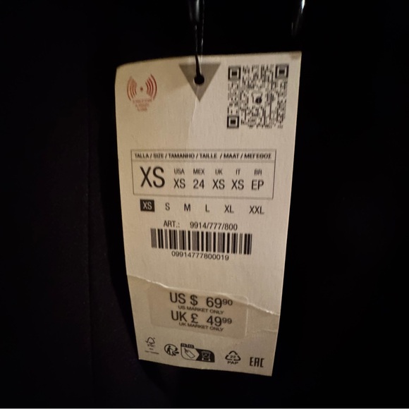 Zara Black and White contrast jumper Mini Dress size XS - Picture 6 of 6